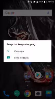 Snapchat Keeps Crashing