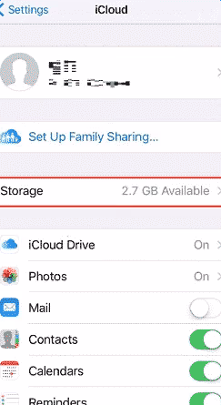 Check iCloud Storage