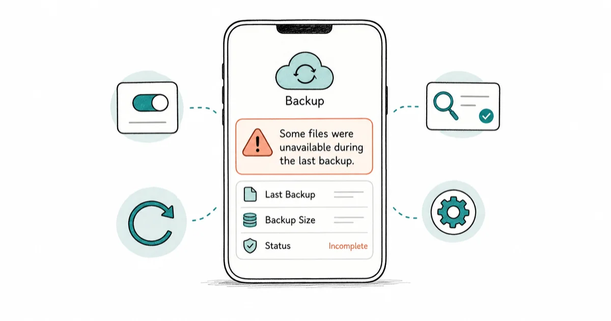 Fix Some Files Were Unavailable During the Last Backup cover image