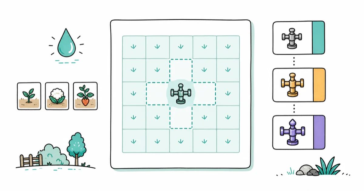Stardew Valley Sprinkler Layout: Tiers and Grid Setup cover image