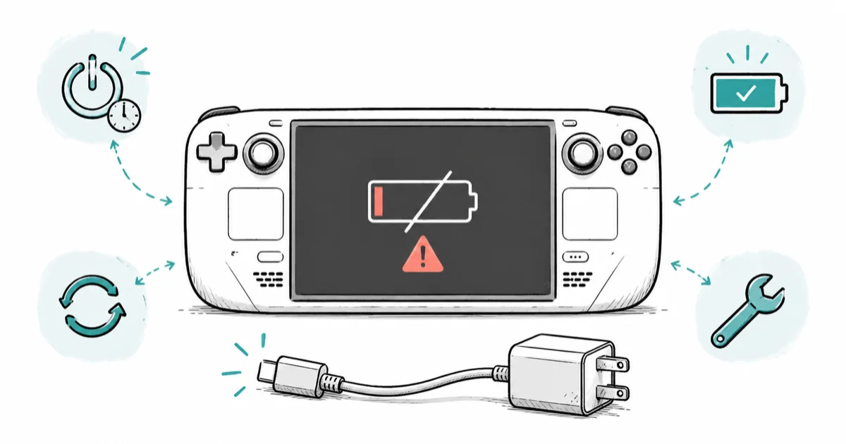 Steam Deck Not Charging? 7 Fixes That Work in 2026 cover image
