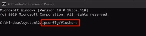 ipconfig/flushdns