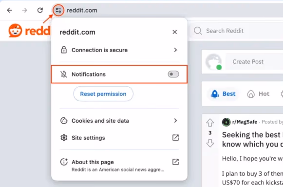 Managing Reddit Notification Settings
