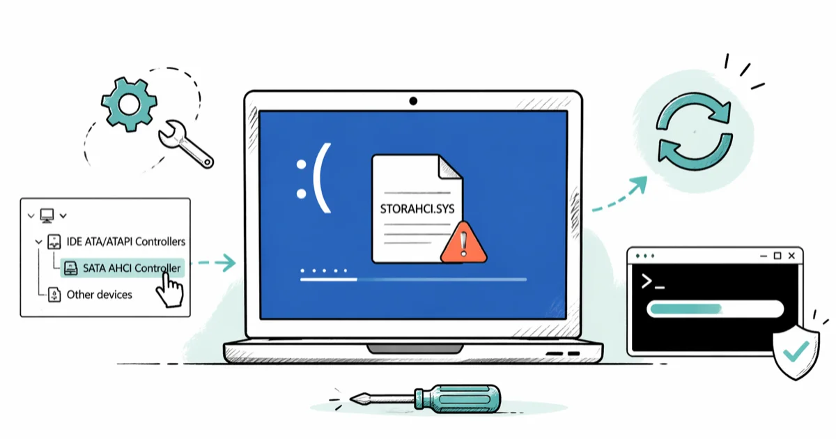 How to Fix Storahci.sys Blue Screen on Windows 10 and 11 cover image