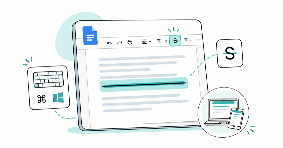 How to Strikethrough Text in Google Docs: 3 Methods cover image