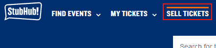 StubHub Sell Tickets