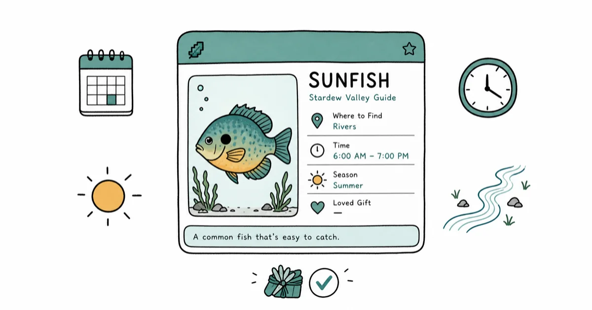 Sunfish in Stardew Valley: Bundle, Price, and Pond Guide cover image