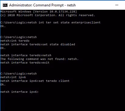 Use Command Prompt To Reset Teredo