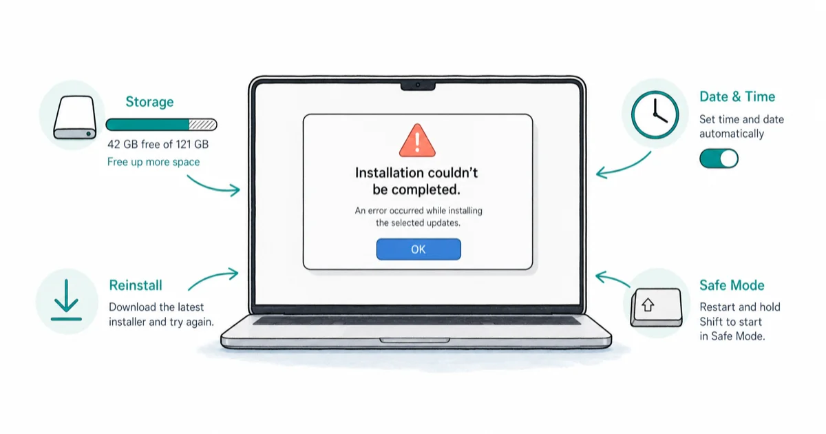 Fix "macOS Installation Couldn't Be Completed" Error 2026 cover image