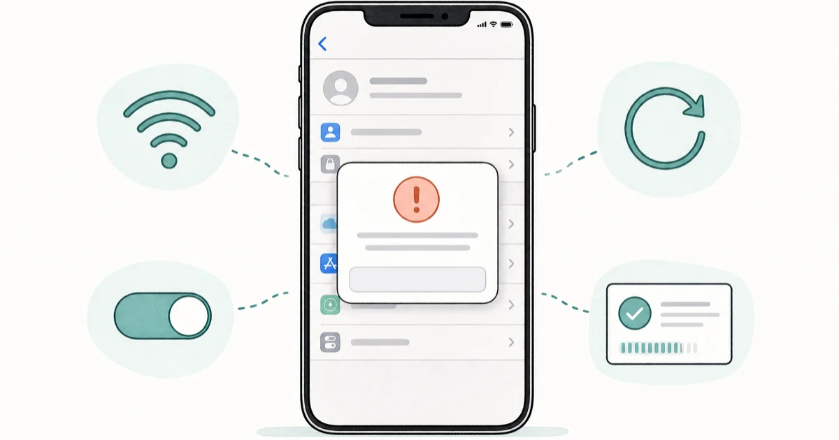 Fix 'There Was an Error Connecting to the Apple ID Server' cover image