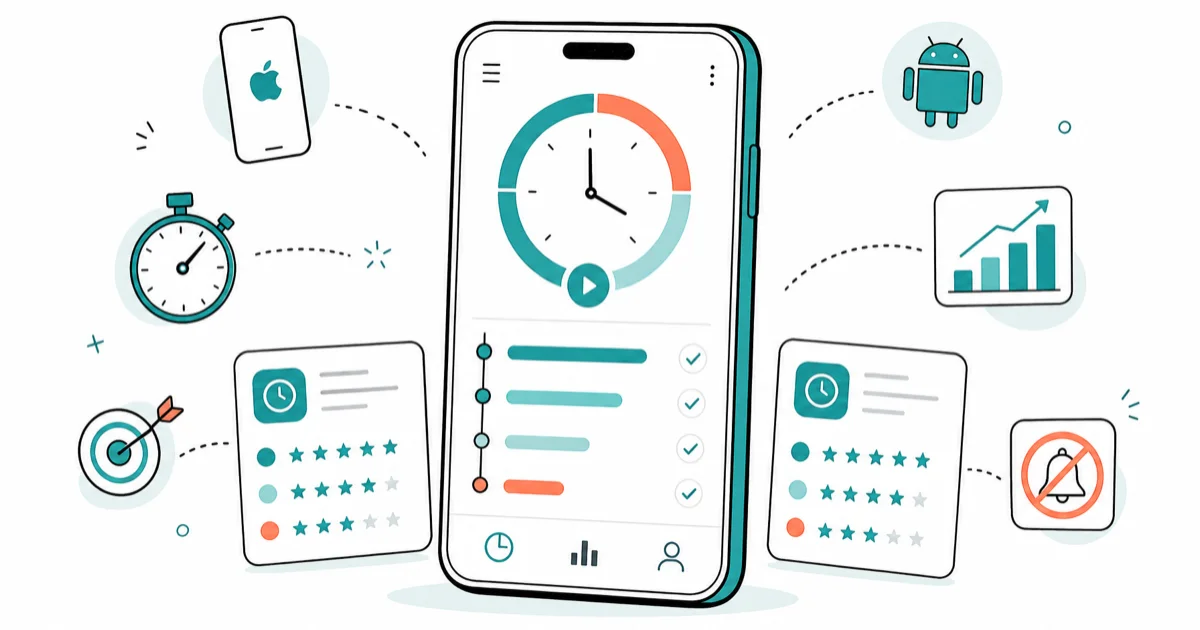Best Time Tracker Apps in 2026: Tested on iOS and Android cover image