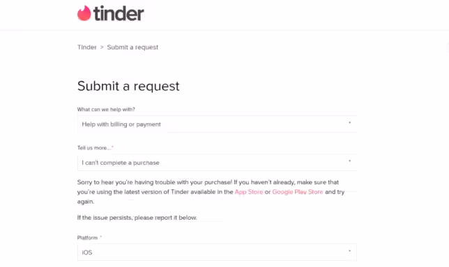 Tinder Support