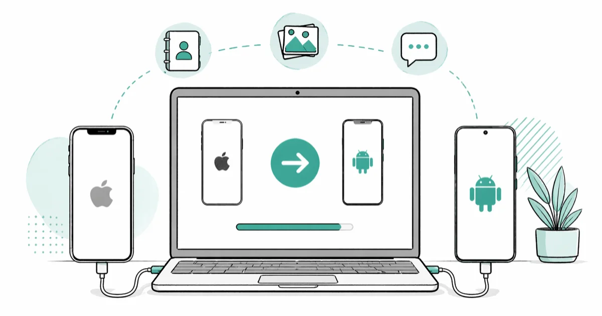 Transfer iPhone Data to Android on Windows: Full Guide cover image