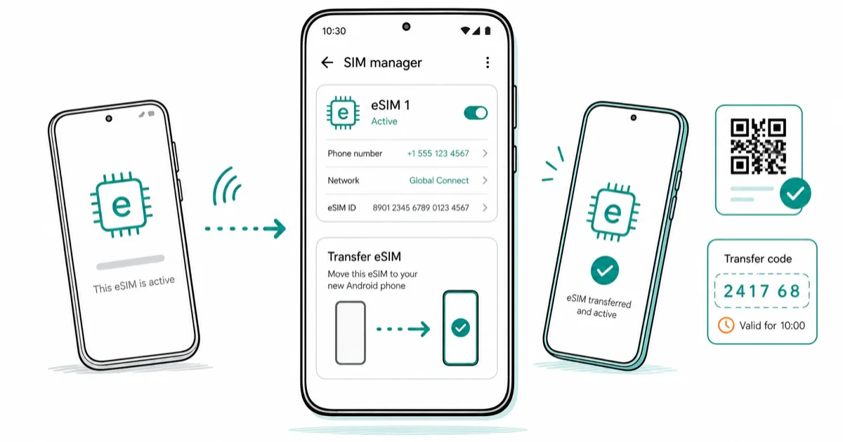 How to Transfer eSIM to a New Android Phone (2026 Guide) cover image