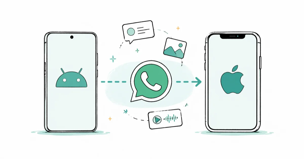 How to Transfer WhatsApp Messages: Android to iPhone cover image
