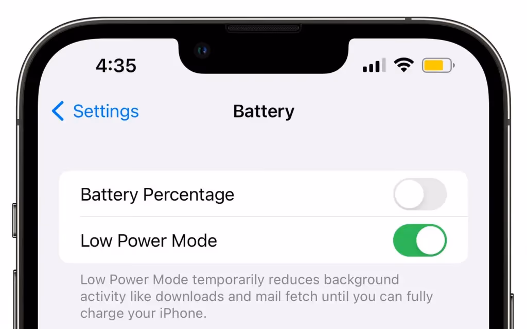 Disable Low Power Mode