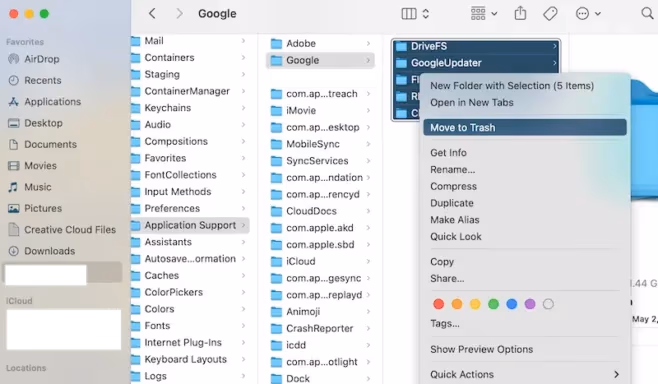 Deleting Chrome Library Files