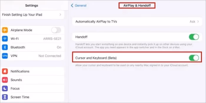 Enable Universal Control On Ipad