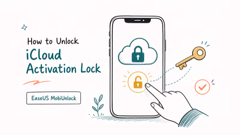 Hand-drawn illustration: EaseUS MobiUnlock