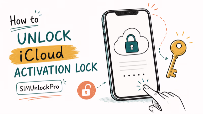 Hand-drawn illustration: SIMUnlockPro