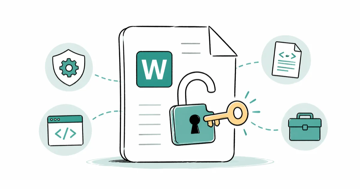 Unlock a Password-Protected Word Document: 4 Methods cover image