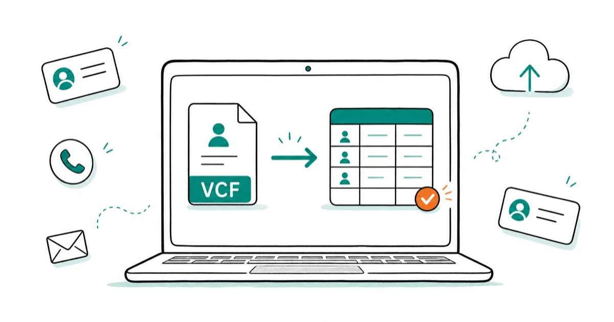 Convert VCF to CSV: 5 Methods That Work in 2026 (Guide) cover image