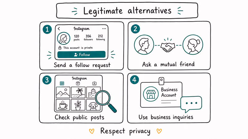 Four legitimate ways to see a private Instagram account follow request mutual friend public posts inquiries