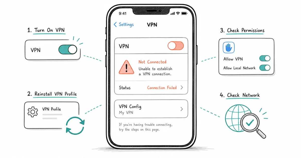 VPN Not Working on iPhone? 9 Fixes That Actually Work