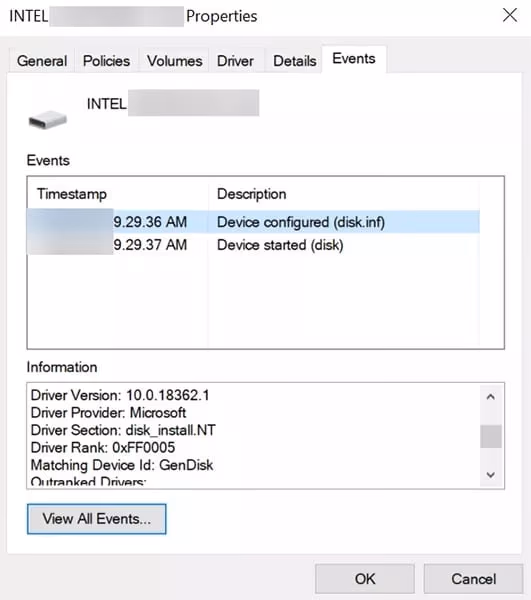 Diagnosing "was not migrated due to partial or ambiguous match" error on Windows 10