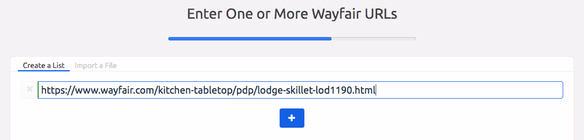 Enter wayfair url