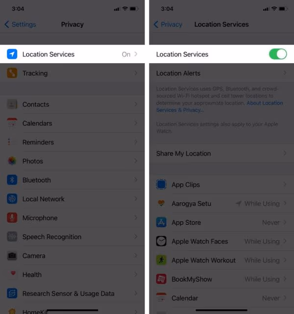 Provide the App with Location Access