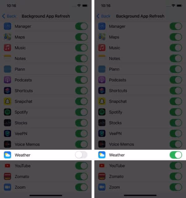 Turn On Weather iPhone