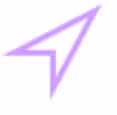 The Arrow Appears in Purple Color