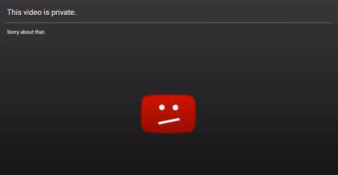 Private YouTube Video