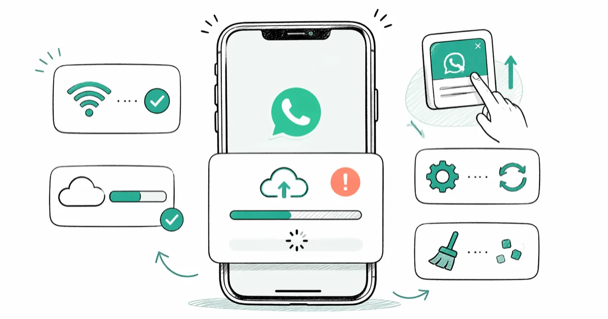 How to Fix WhatsApp Backup Stuck on iPhone and Android cover image