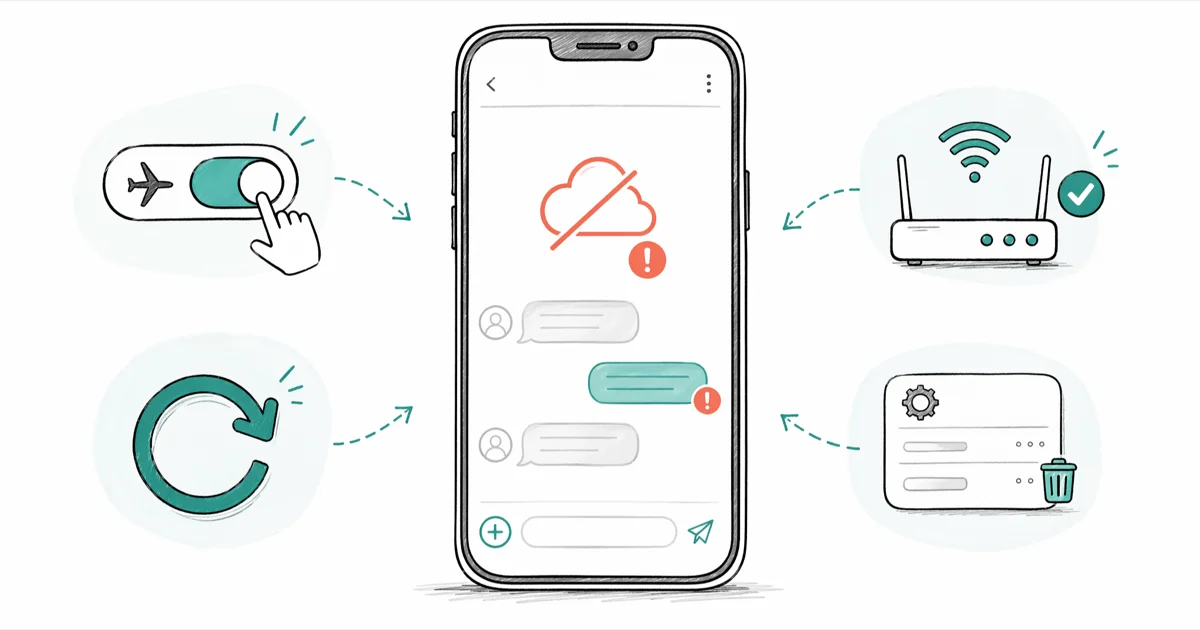 WhatsApp Not Connecting to Internet: 9 Fixes That Work cover image