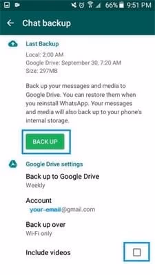 backup WhatsApp Chat