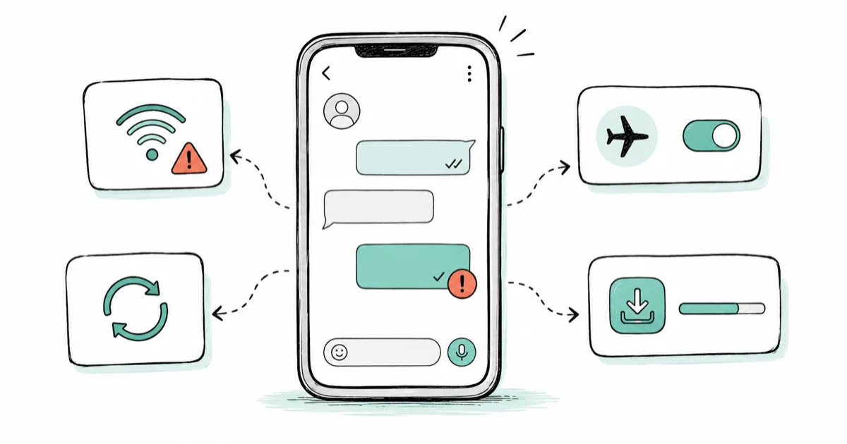 WhatsApp Not Sending Messages? 8 Fixes for iPhone & Android cover image