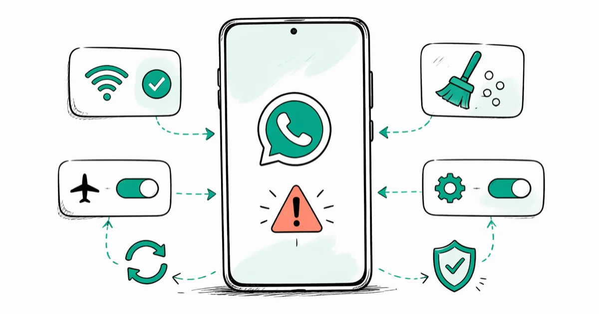 WhatsApp Not Working? 9 Fixes That Actually Work (2026) cover image
