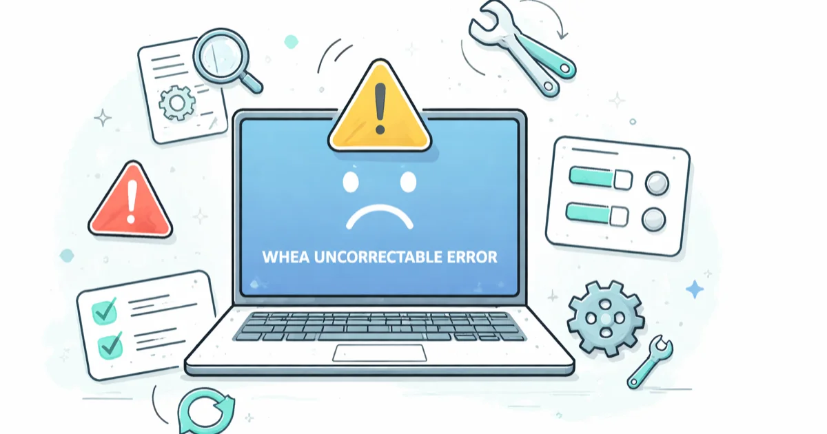 How to Fix WHEA Uncorrectable Error on Windows 11 and 10 cover image