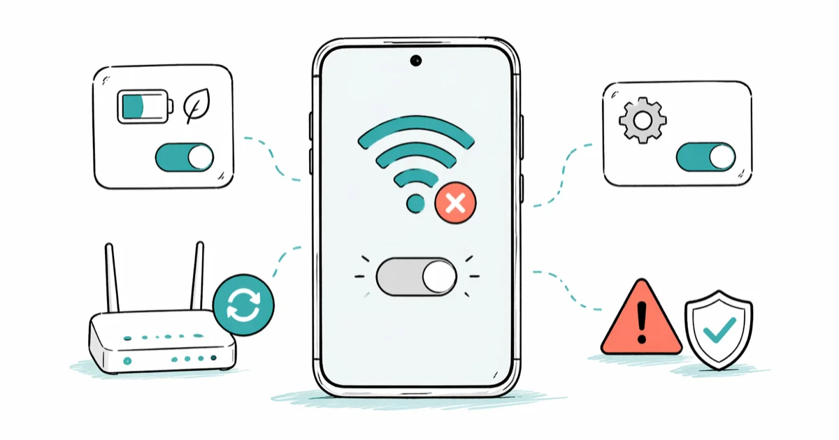 Why Does My Wi-Fi Keep Turning Off? 8 Fixes That Work cover image