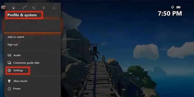 Go to Profile & System > Settings