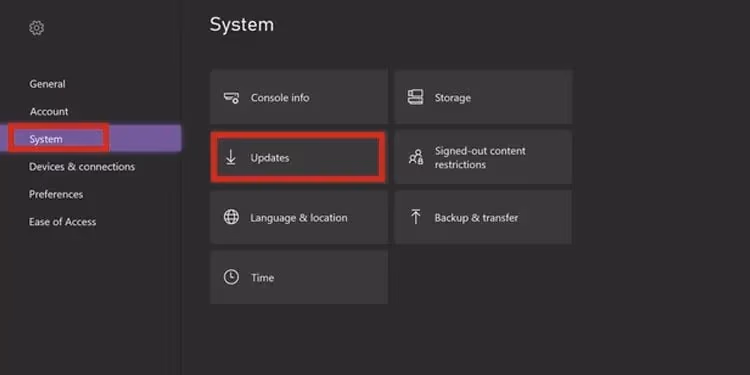 Update the Xbox Console