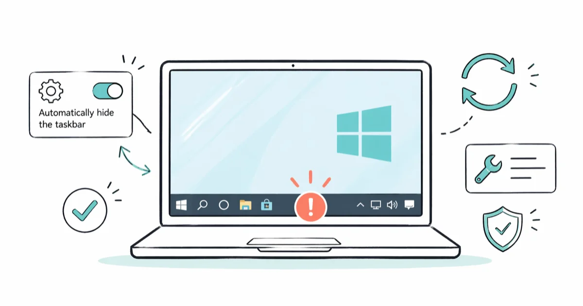 Windows 10 Taskbar Not Hiding in Fullscreen? 7 Fixes cover image