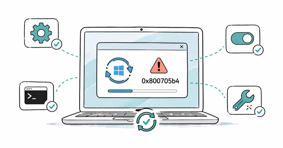 How to Fix Windows Update Error 0x800705b4 (8 Methods) cover image