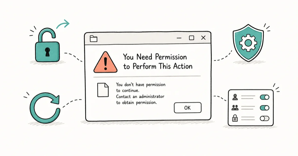 Fix "You Need Permission to Perform This Action" on Windows cover image