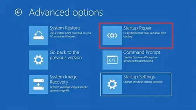 Fix recovery your PC needs to be repaired via Startup Repair on Windows 