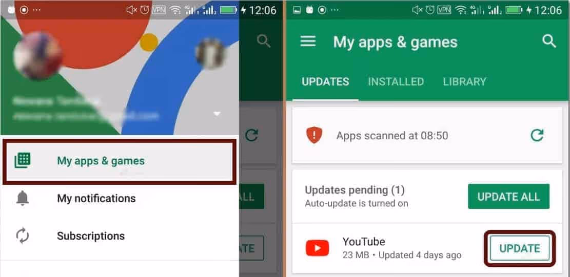 Update your YouTube app