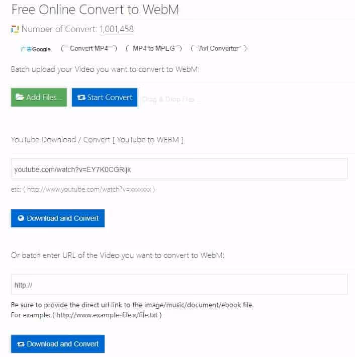 YTOFFLINE YouTube to WebM Converter